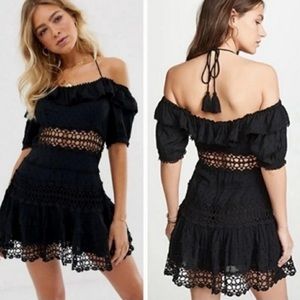 Free People Cruel Intentions Mini Dress in Black